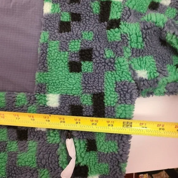 ZARA MAN NWT FW22 GRAY ABSTRACT PRINT FLEECE JACKET 3548/307 l-xl - Picture 9 of 13